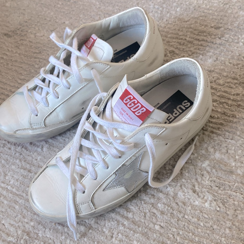 Golden Goose White and Silver Women's Shoes